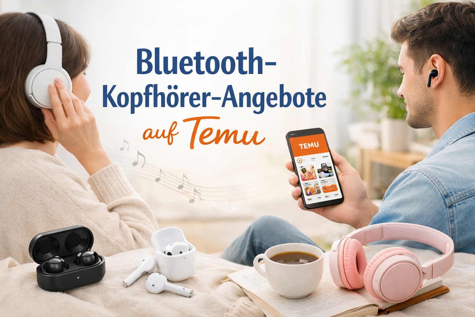 Bluetooth-Kopfhörer-Angebote auf Temu entdecken