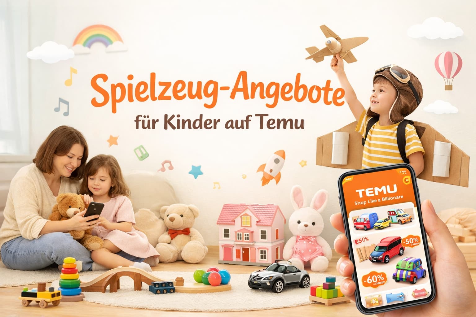 Spielzeug-Angebote für Kinder auf Temu entdecken