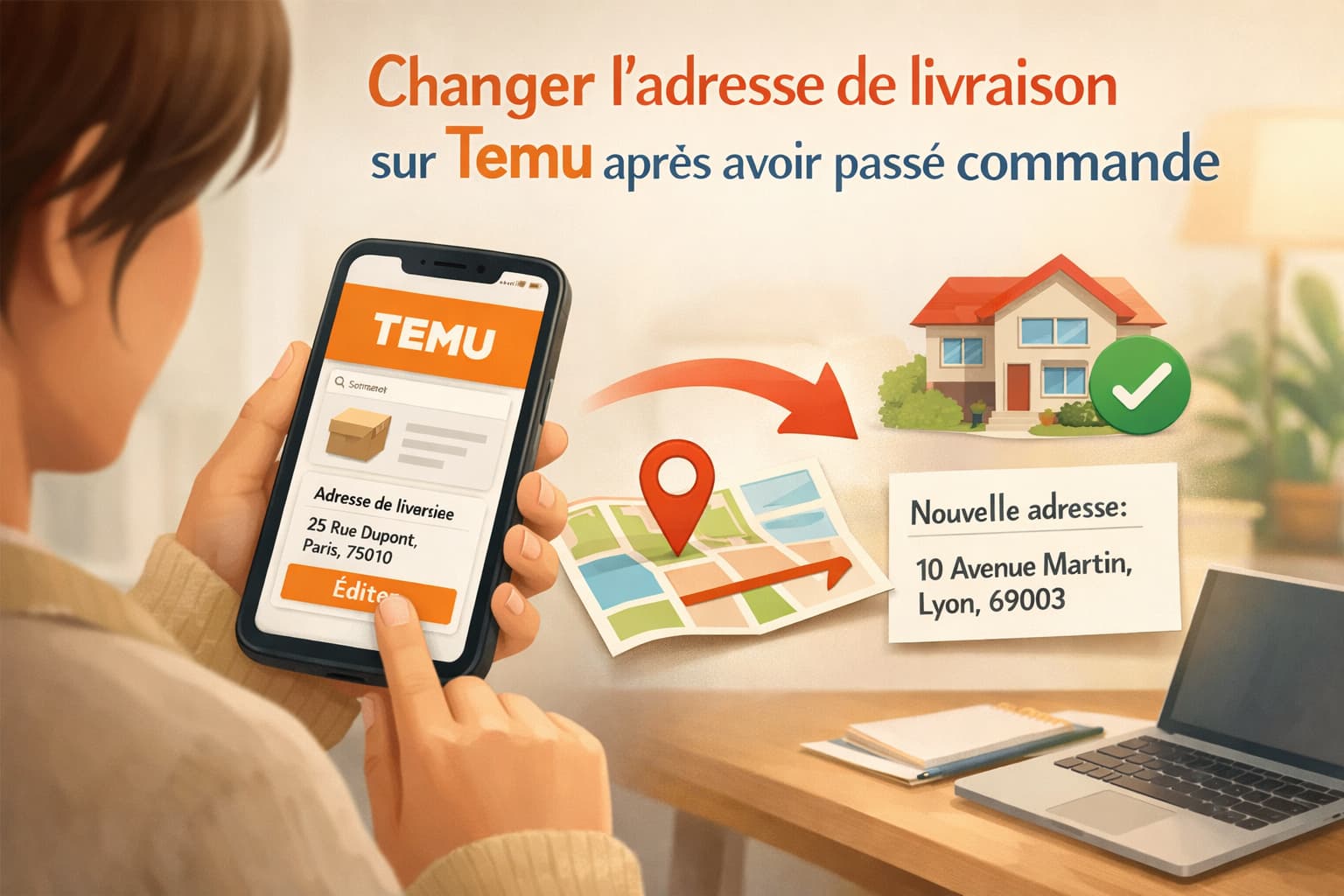 Lieferadresse bei Temu nach der Bestellung ändern leicht gemacht