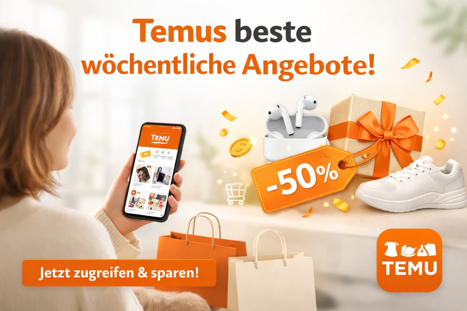 Temus beste wöchentliche Angebote in der Temu-App entdecken